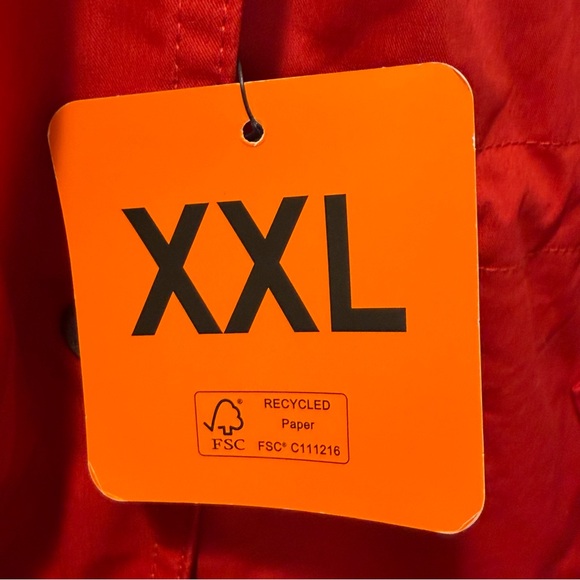 Hunter Red Water Resistant Cotton Smock Jacket XXL Hooded Raincoat - Picture 6 of 16